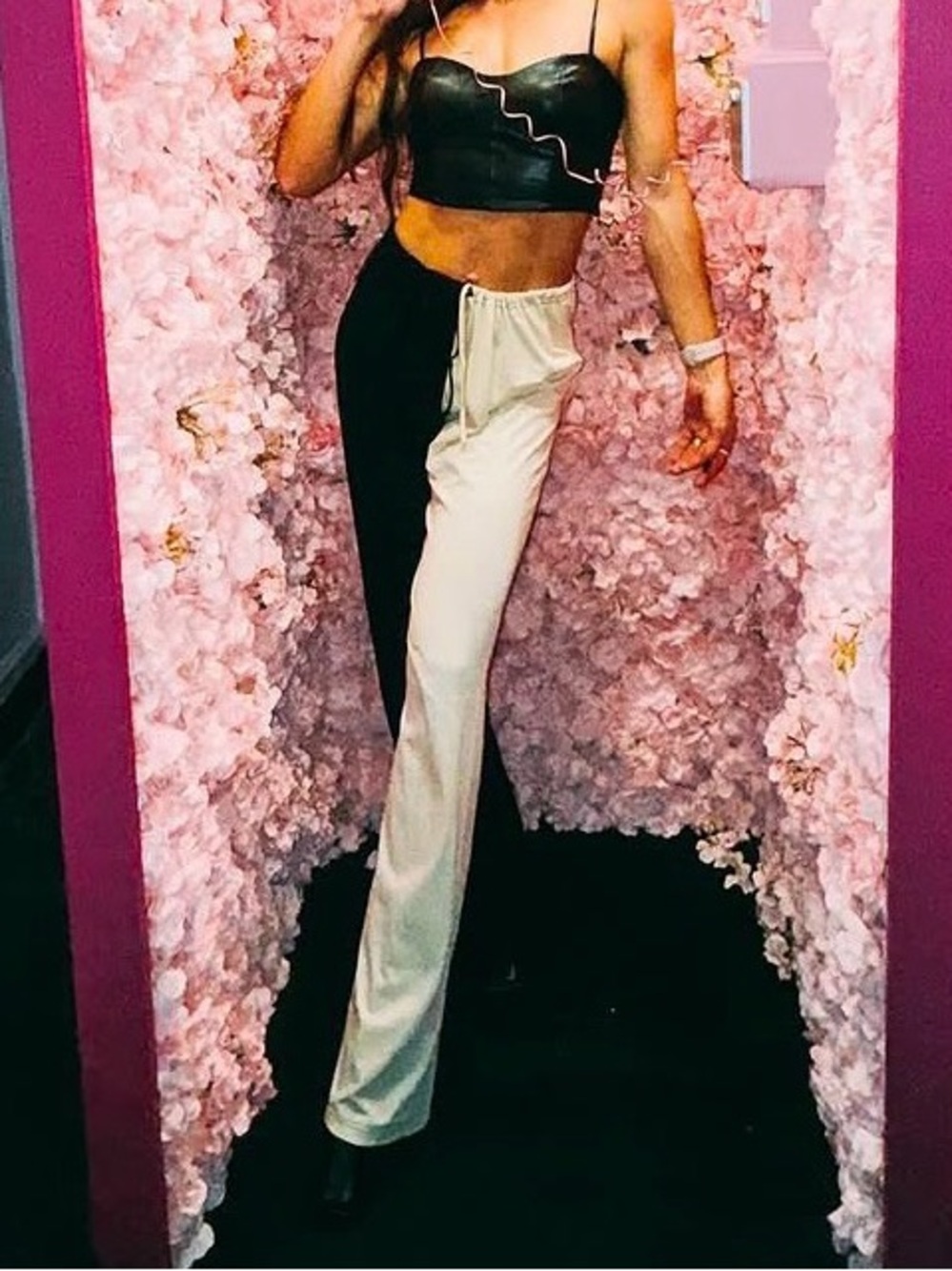 Zara Contrast Wide Leg Pants Limited Edition - Picture 2 of 6